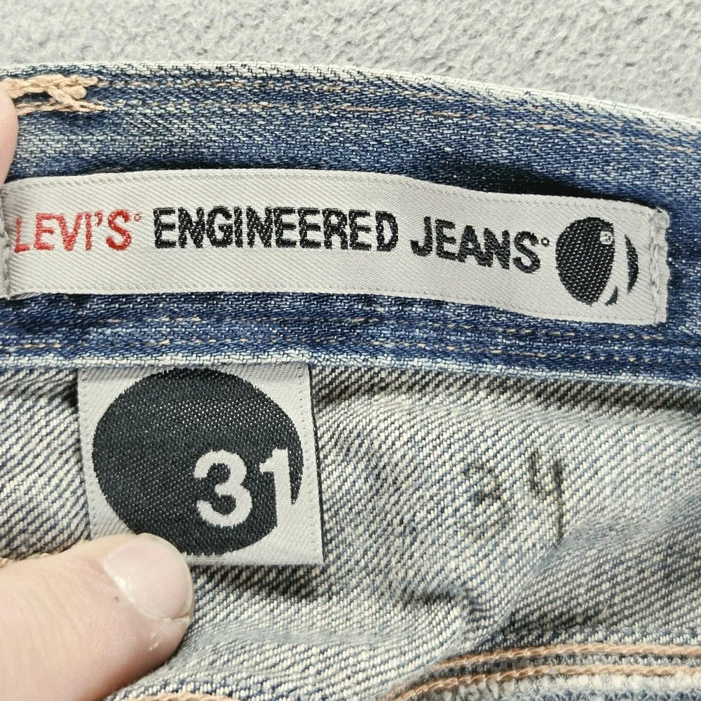 Vintage Levis Engineered Jeans Mens 31x32 Twisted Button Fly Medium Wash